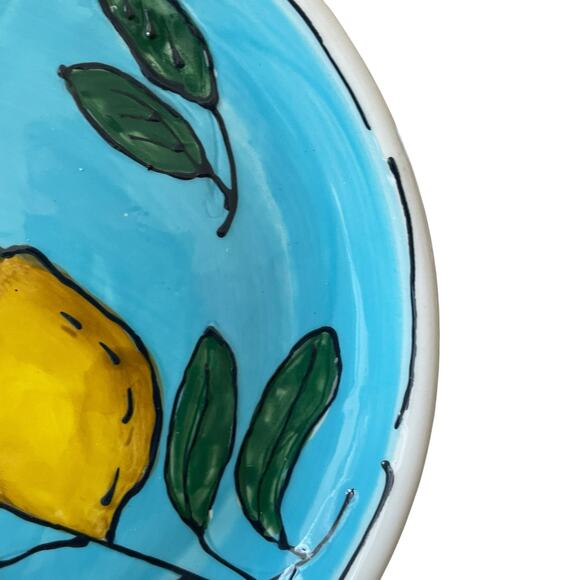 Blue Sky Clayworks Lemon Sky Side Plates 8in Set of 4 Blue & Yellow NEW - Picture 6 of 13